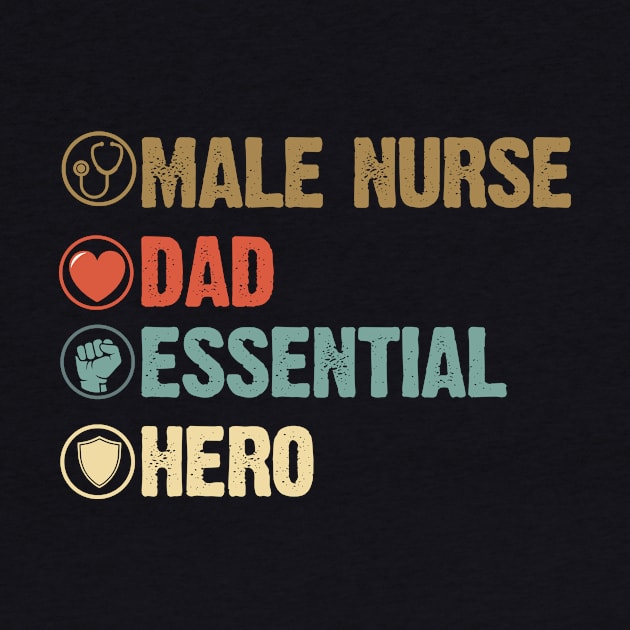 Vintage Male Nurse Dad Essential Hero Costume Gift by Ohooha